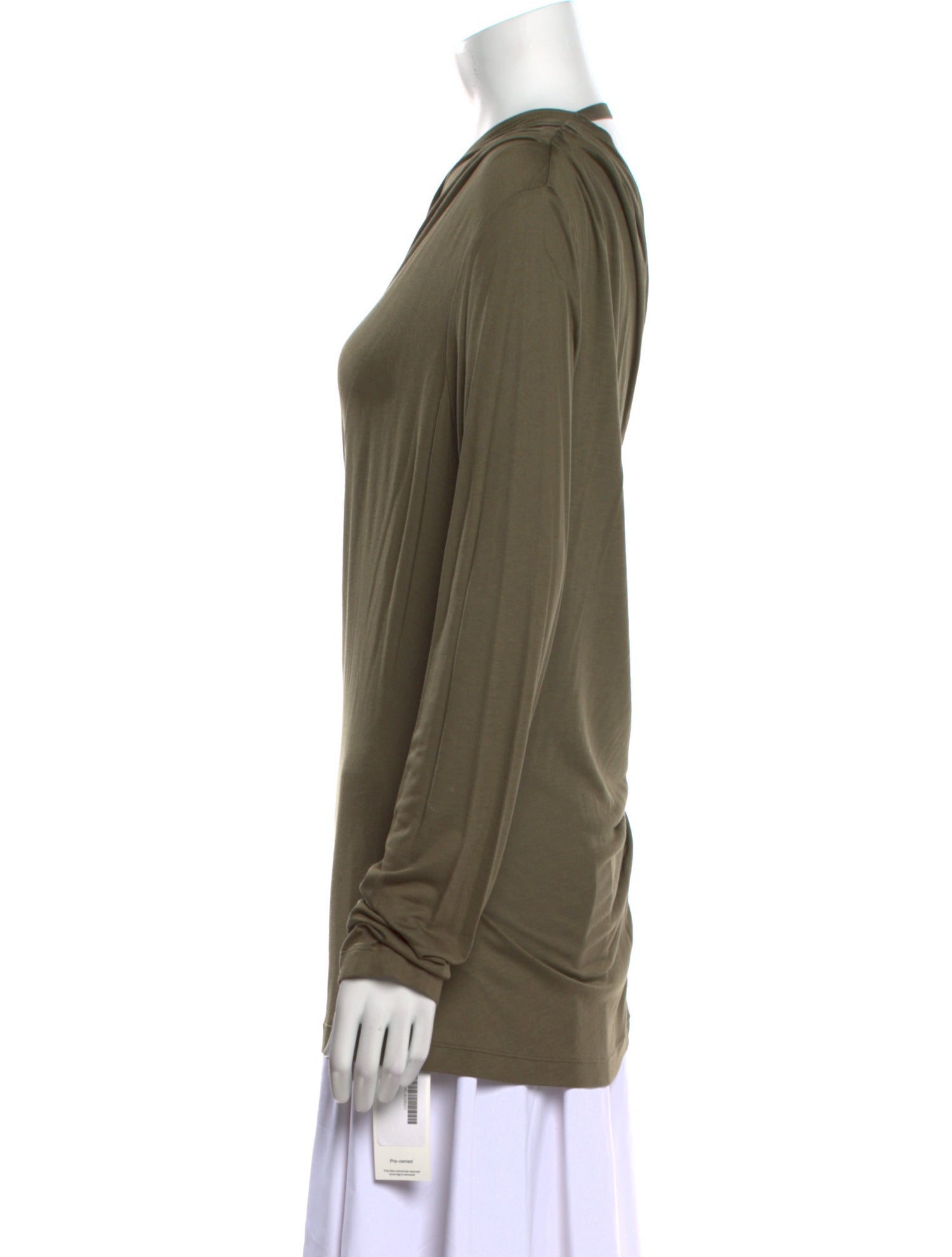 Helmut Lang One-Shoulder Long Sleeve Top