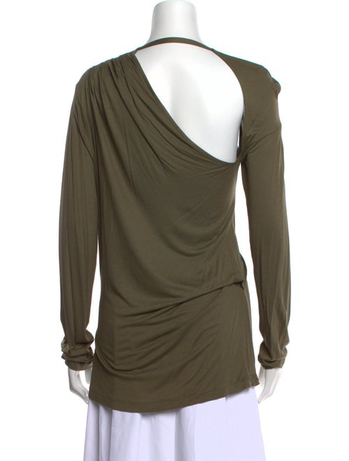 Helmut Lang One-Shoulder Long Sleeve Top