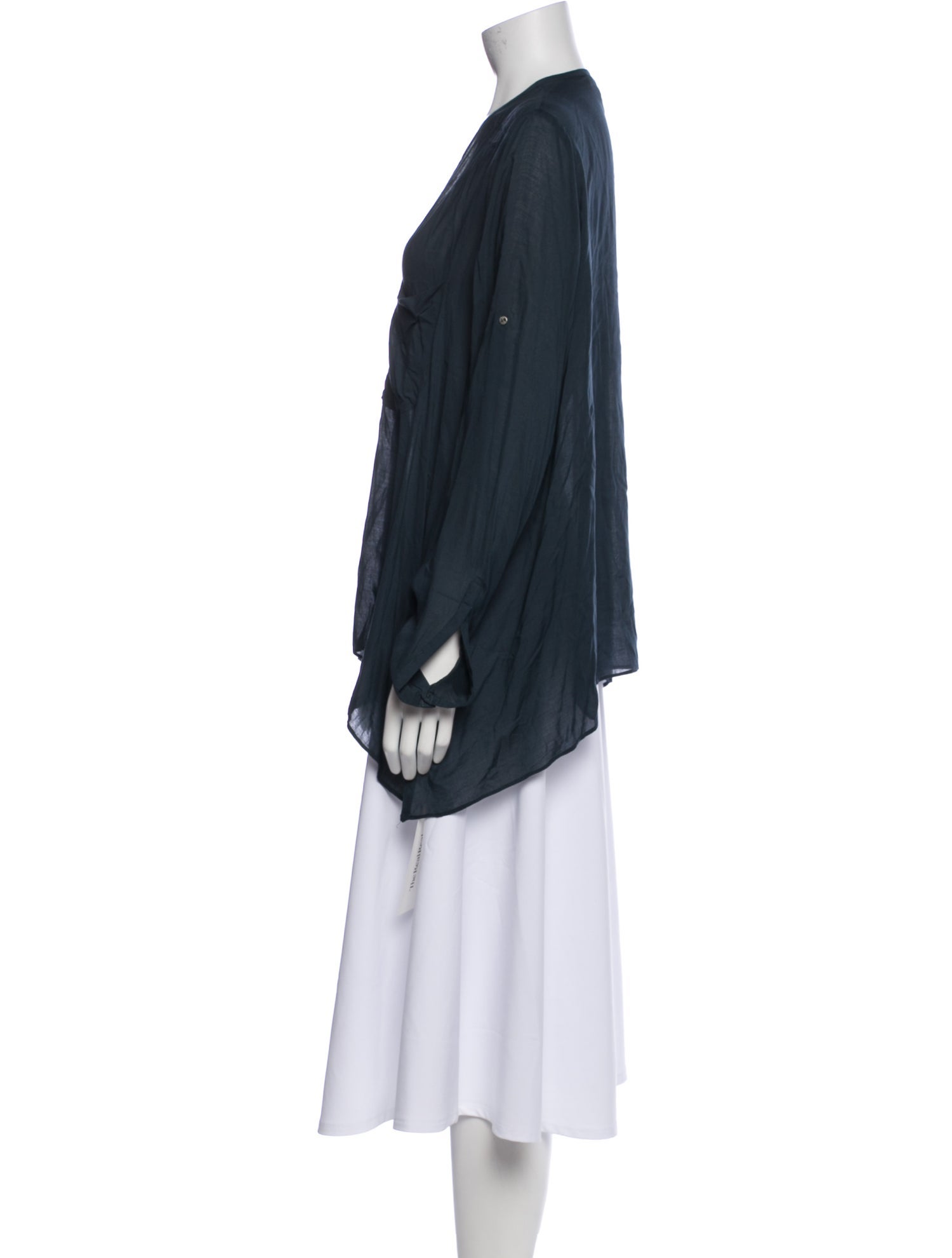 Helmut Lang V-Neck Long Sleeve Blouse