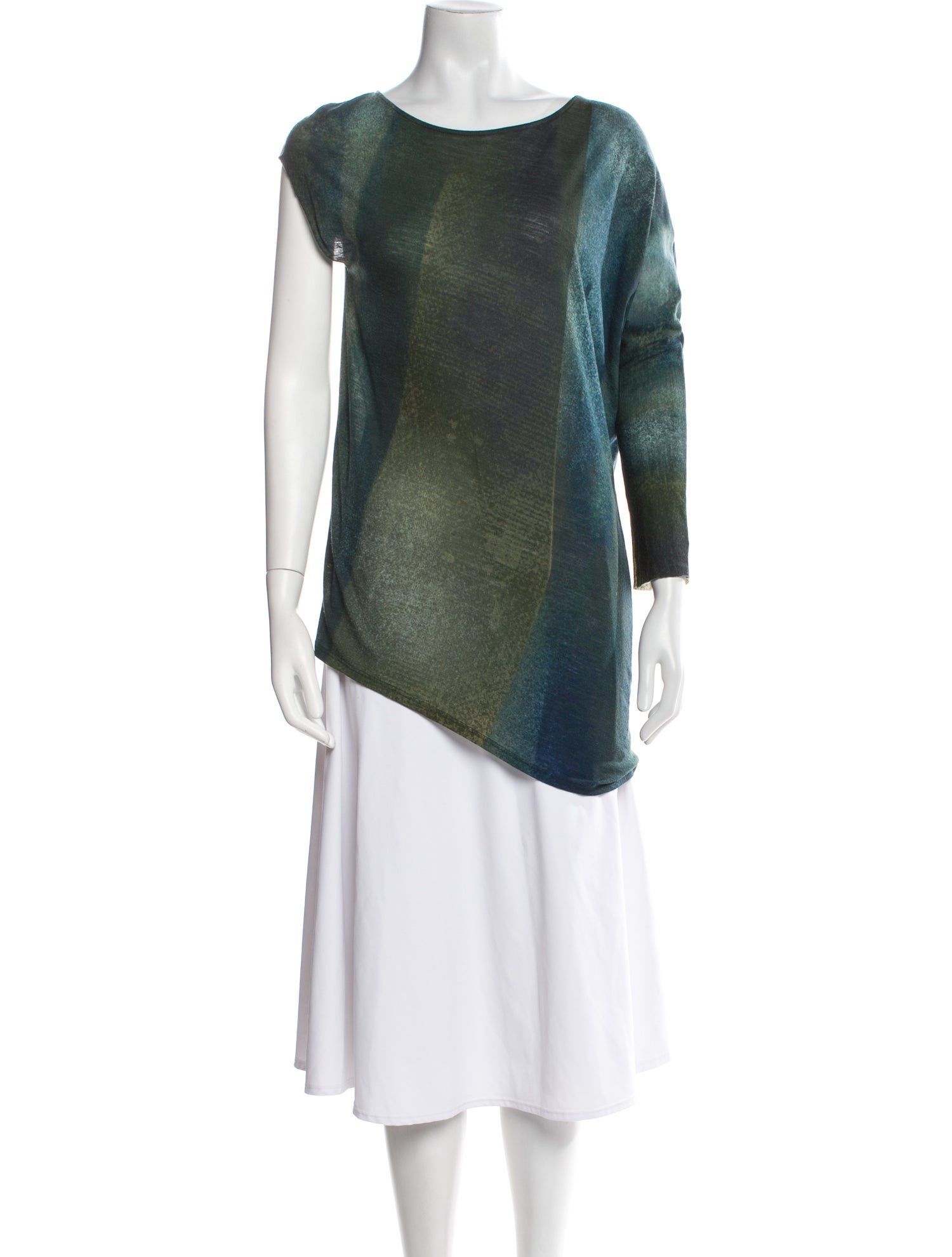 Helmut Lang Wool Tie-Dye Print Tunic
