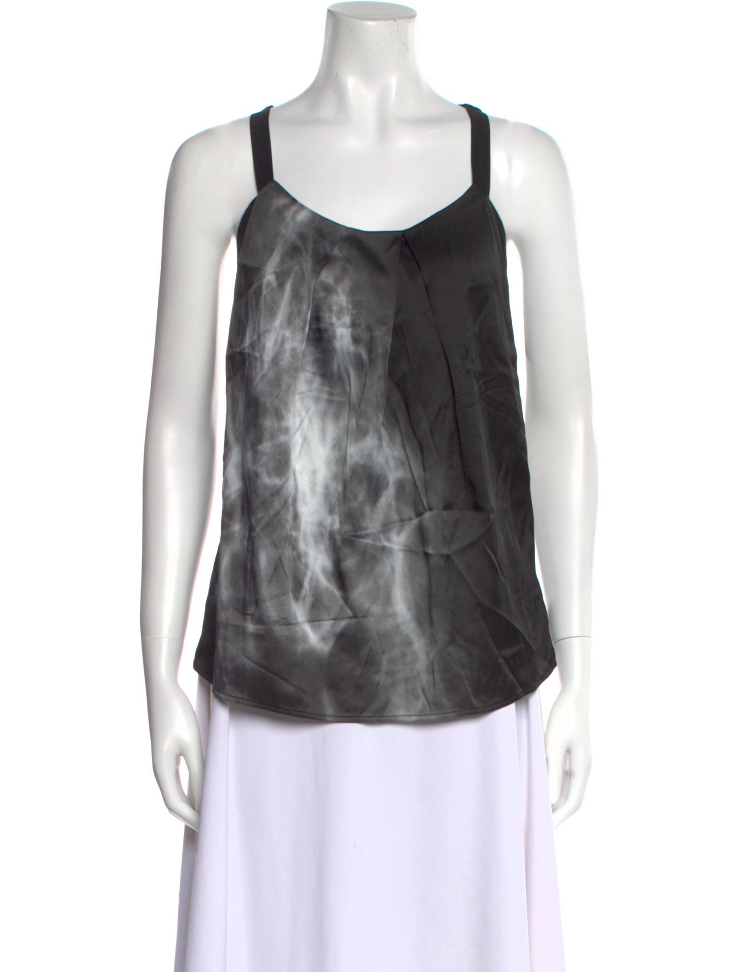 Helmut Lang Silk Scoop Neck Top