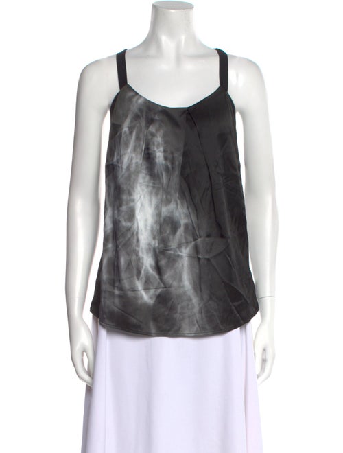 Helmut Lang Silk Scoop Neck Top
