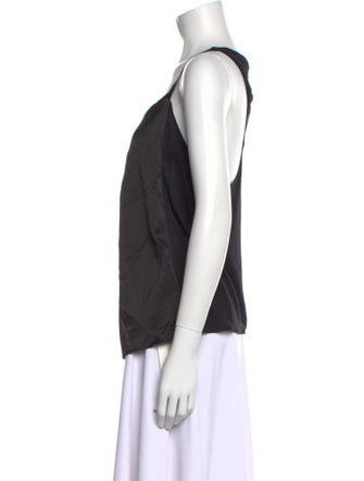 Helmut Lang Silk Scoop Neck Top