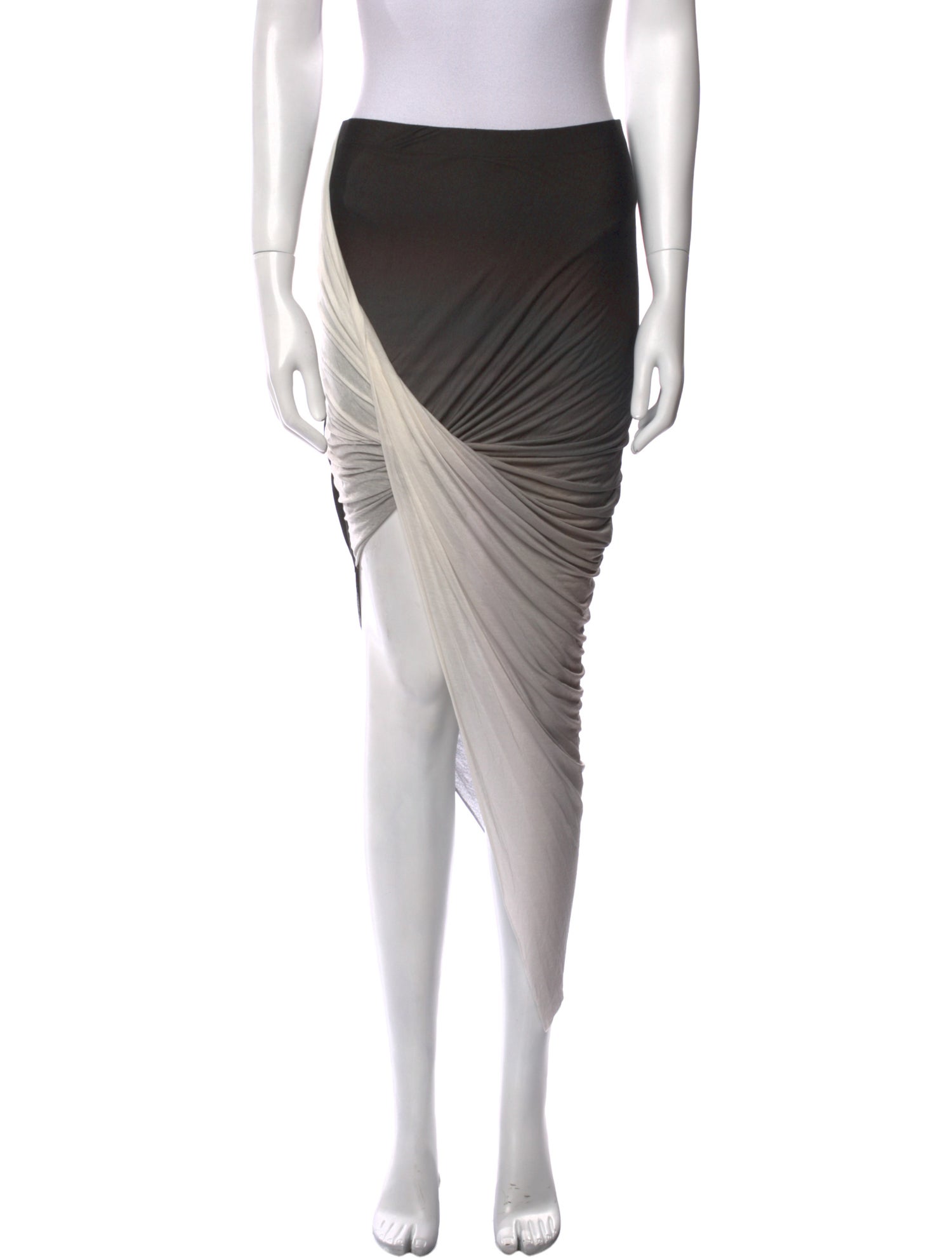 Helmut Lang Pleated Accents Midi Length Skirt