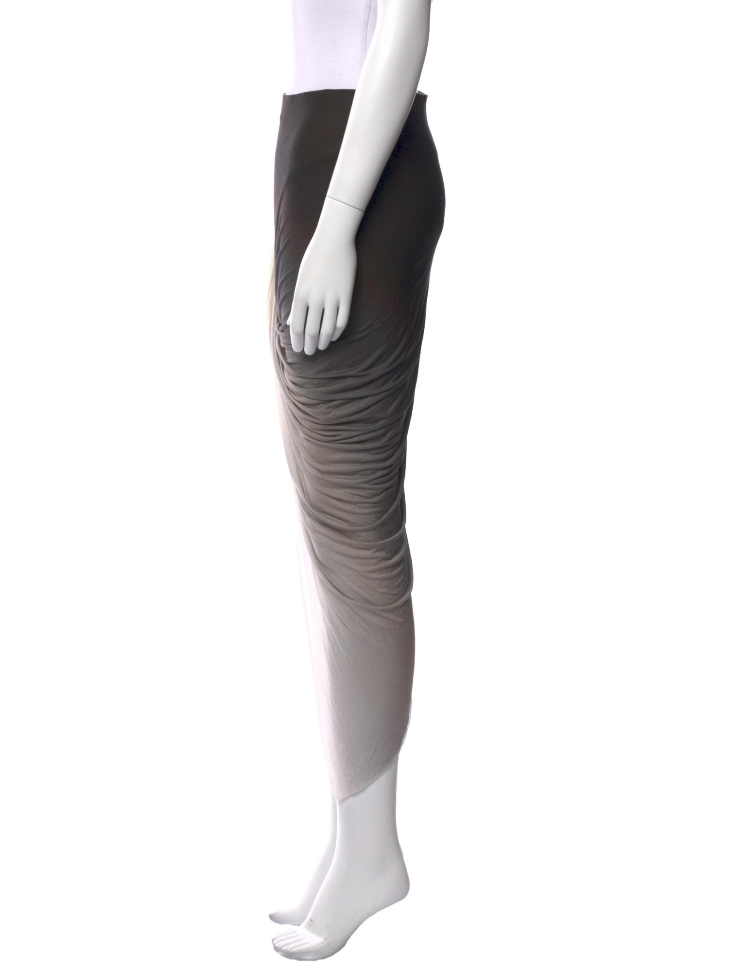 Helmut Lang Pleated Accents Midi Length Skirt