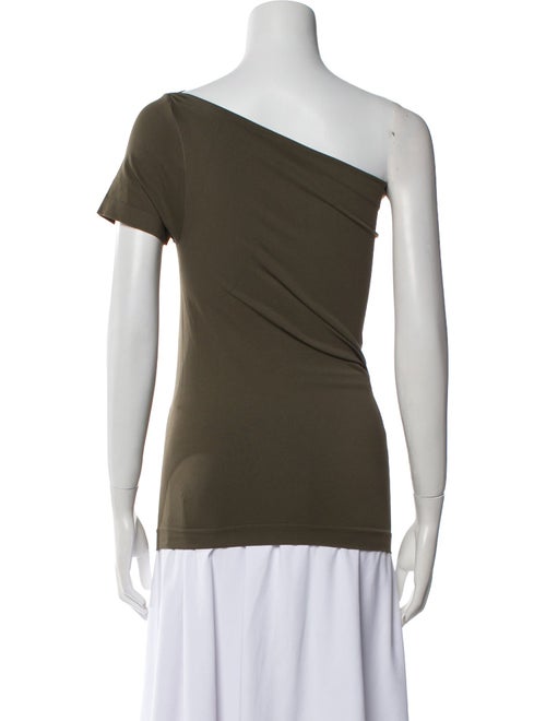 Helmut Lang One-Shoulder Short Sleeve Top