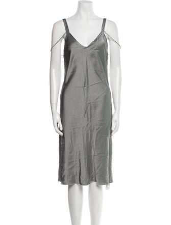 Helmut Lang V-Neck Midi Length Dress