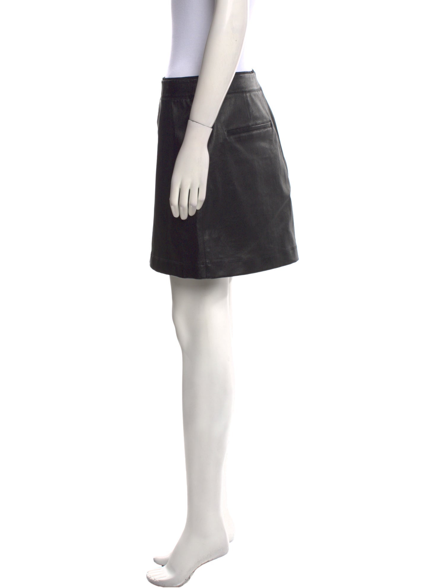Helmut Lang Lamb Leather Mini Skirt