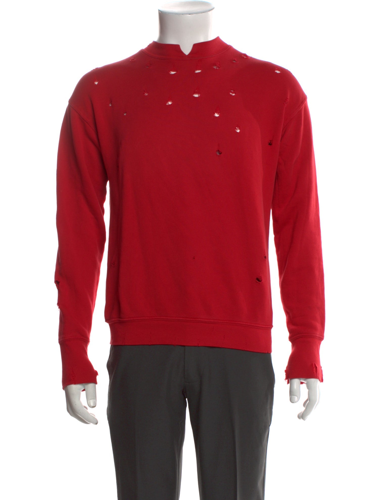 Helmut Lang Mock Neck Long Sleeve Polo Sweater