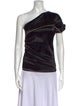 Helmut Lang One-Shoulder Short Sleeve Top