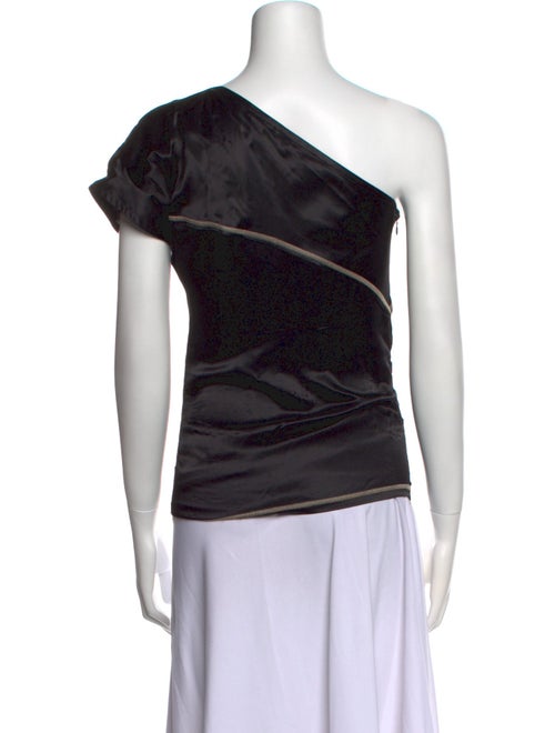 Helmut Lang One-Shoulder Short Sleeve Top