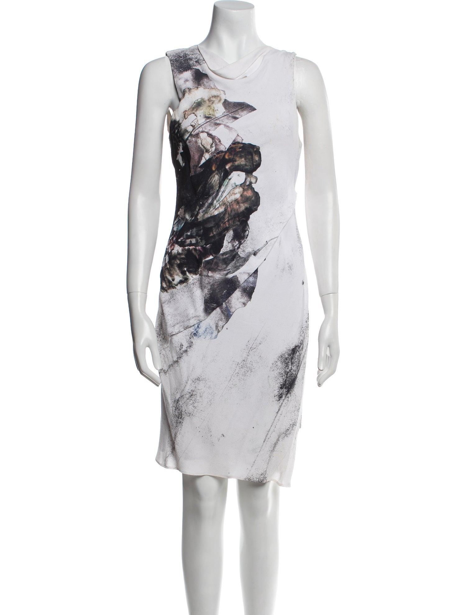 Helmut Lang Printed Knee-Length Dress