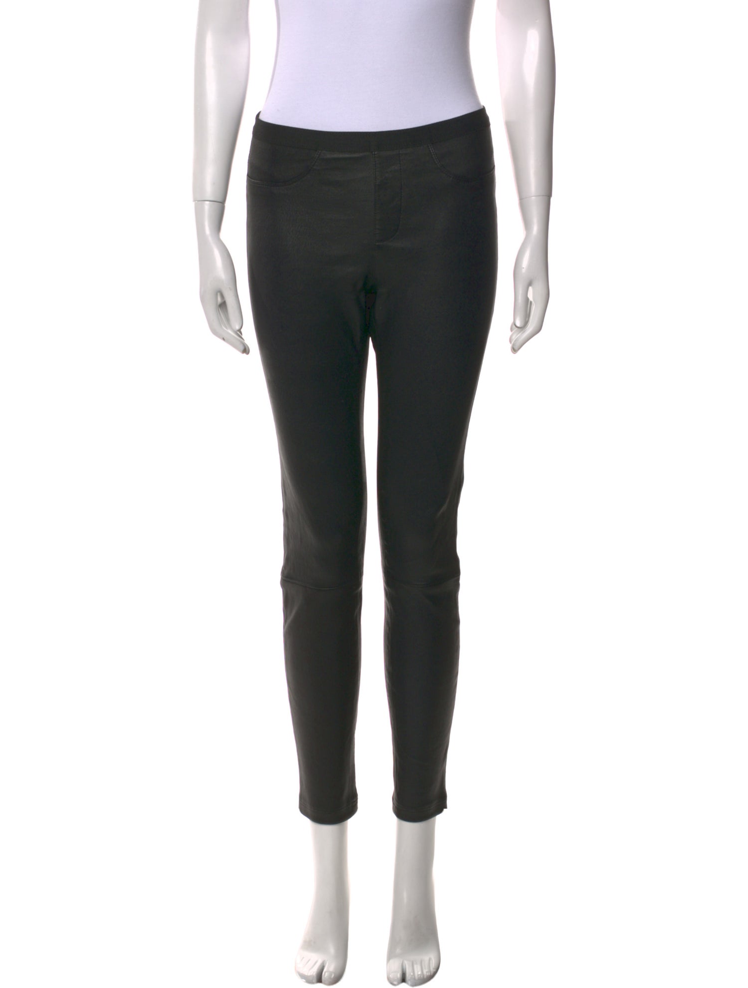 Helmut Lang Leather Skinny Leg Pants