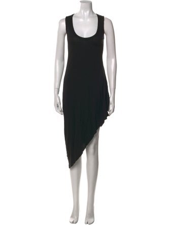 Helmut Lang Scoop Neck Midi Length Dress