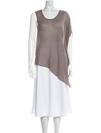 Helmut Lang Silk Scoop Neck Tunic