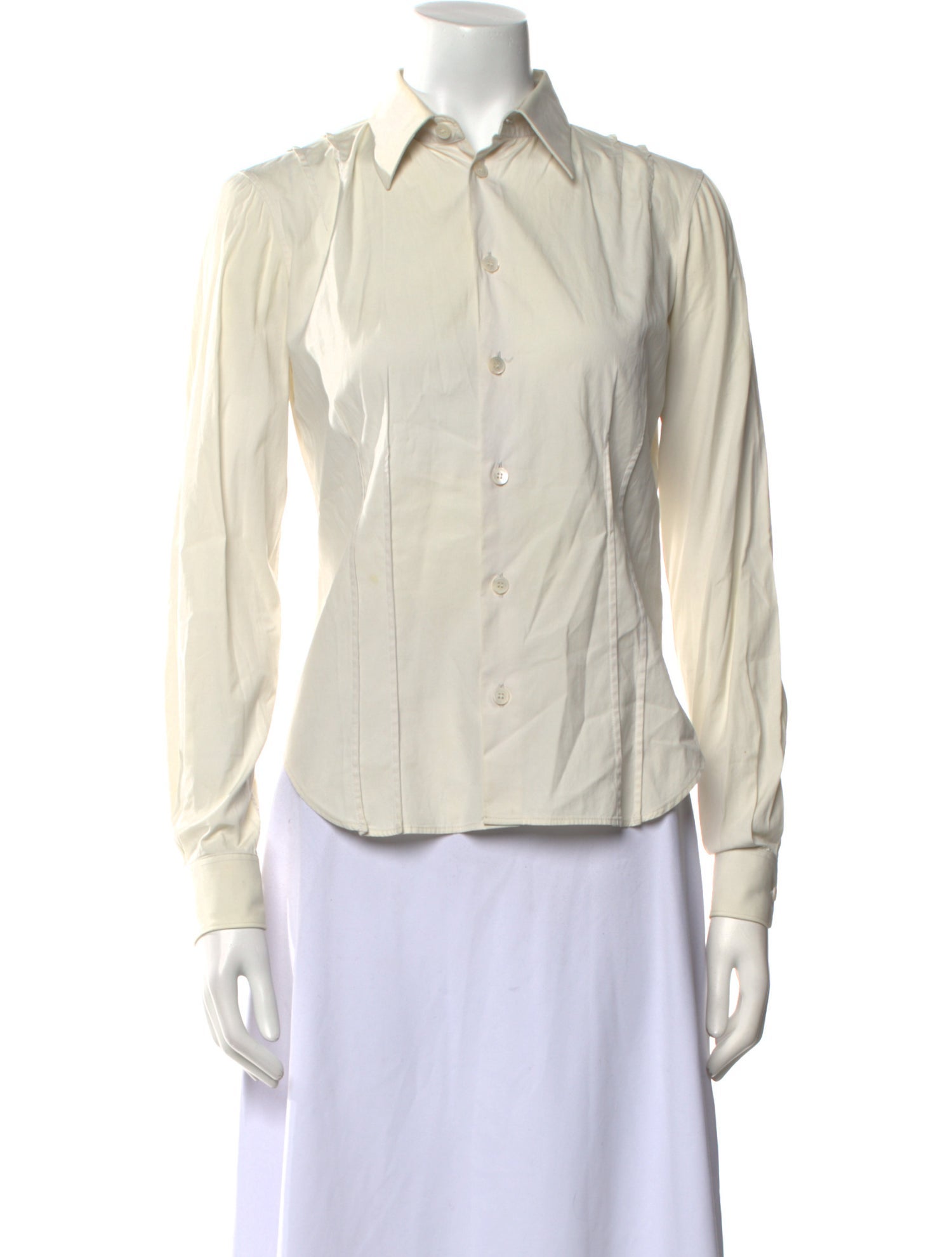 Helmut Lang Long Sleeve Button-Up Top