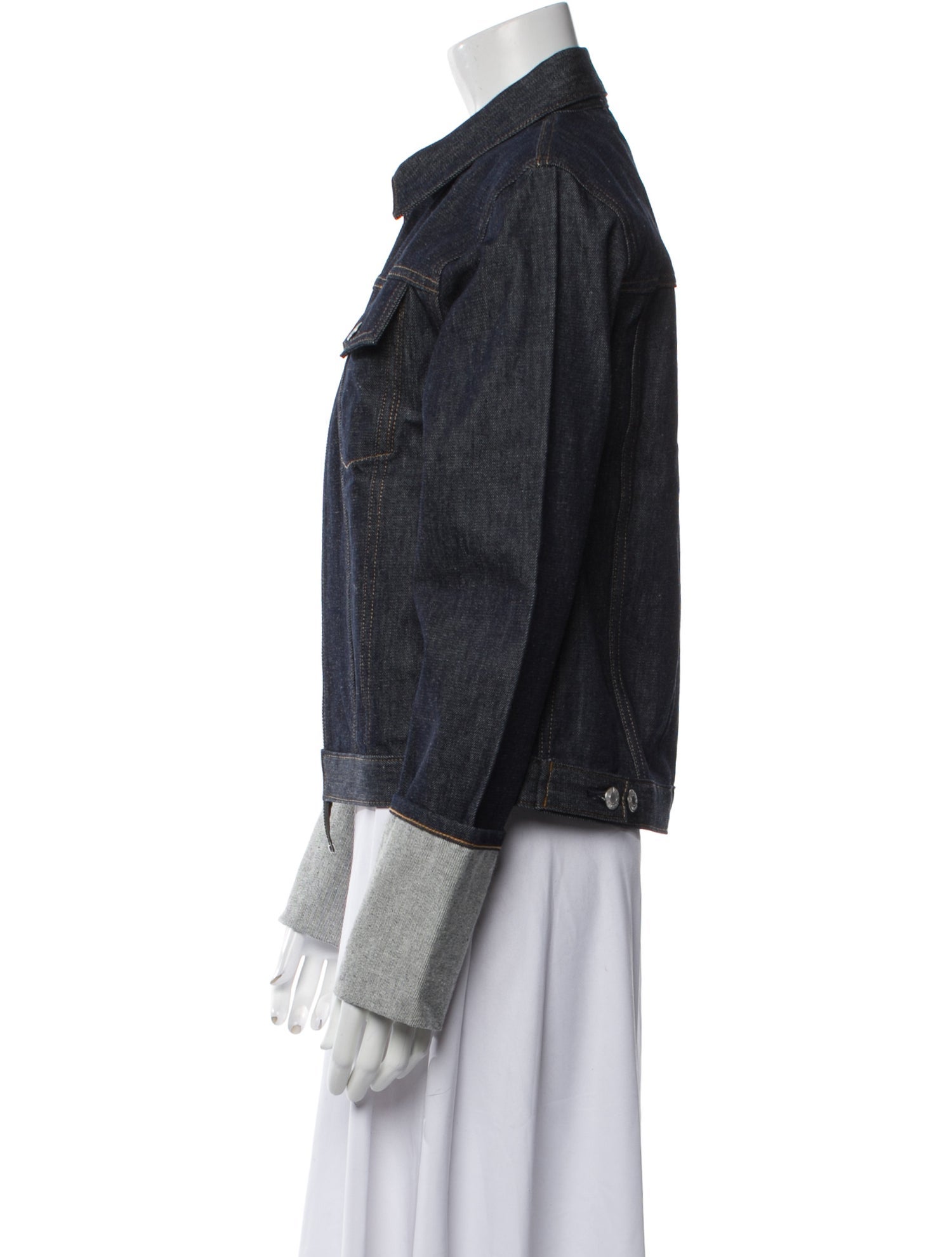Helmut Lang Colorblock Pattern Denim Jacket w/ Tags