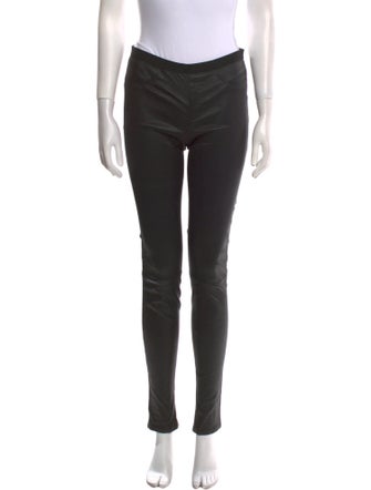 Helmut Lang Lamb Leather Skinny Leg Pants