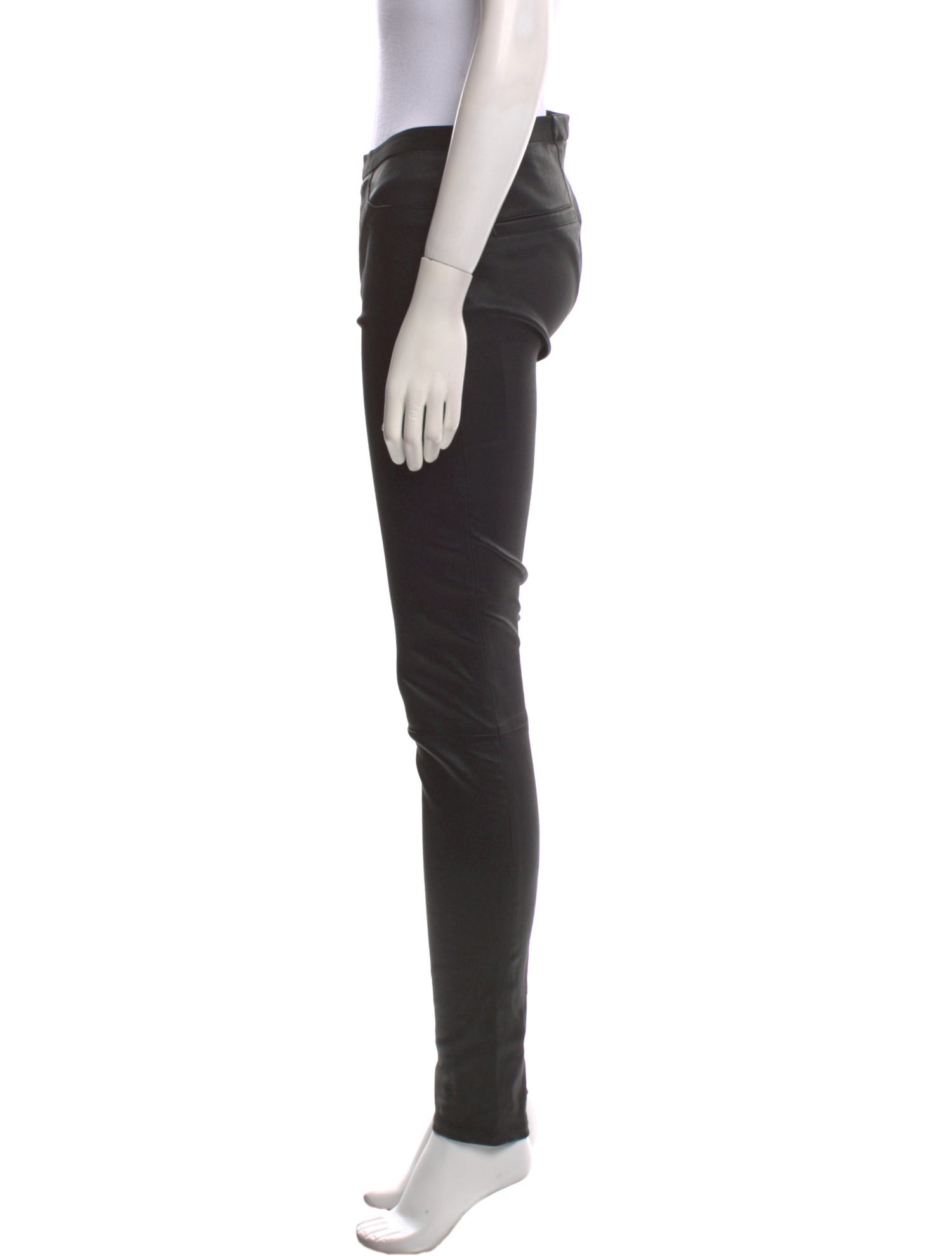 Helmut Lang Lamb Leather Skinny Leg Pants