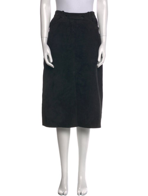 Helmut Lang Lamb Leather Knee-Length Skirt