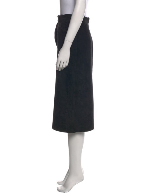 Helmut Lang Lamb Leather Knee-Length Skirt