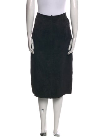 Helmut Lang Lamb Leather Knee-Length Skirt