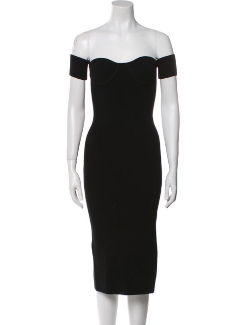 Helmut Lang Off-The-Shoulder Knee-Length Dress