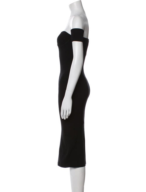 Helmut Lang Off-The-Shoulder Knee-Length Dress
