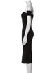 Helmut Lang Off-The-Shoulder Knee-Length Dress