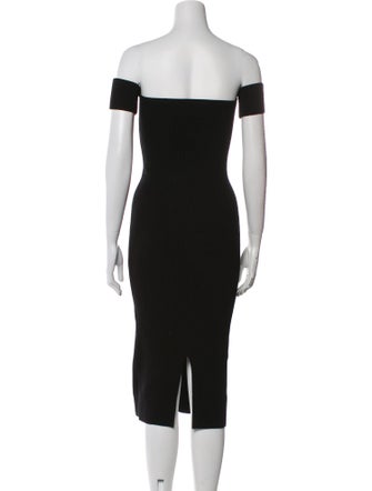 Helmut Lang Off-The-Shoulder Knee-Length Dress
