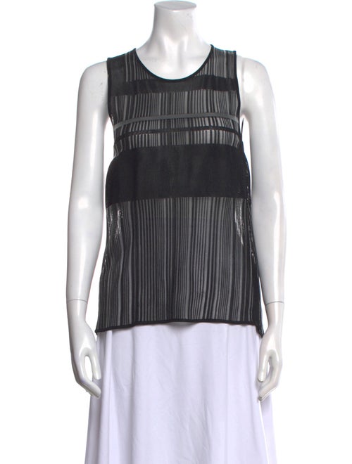 Helmut Lang Striped Scoop Neck Top