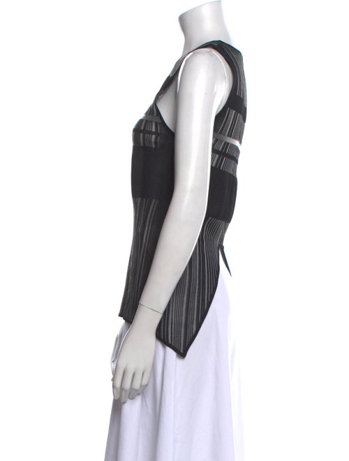 Helmut Lang Striped Scoop Neck Top