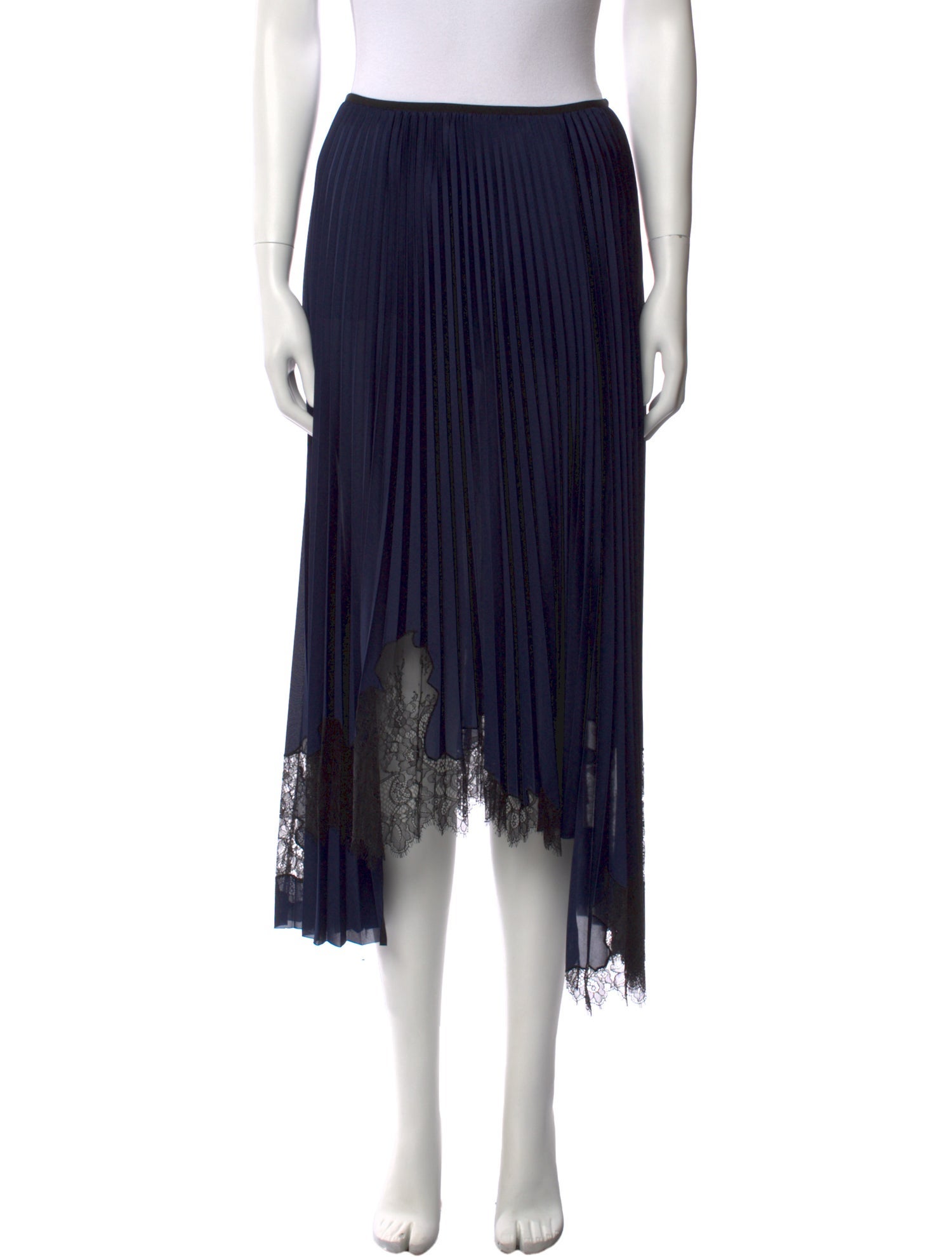 Helmut Lang Pleated Accents Midi Length Skirt w/ Tags