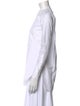 Helmut Lang Mock Neck Long Sleeve Button-Up Top