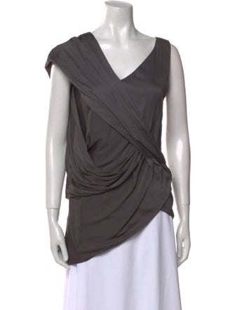 Helmut Lang Cowl Neck Short Sleeve Blouse