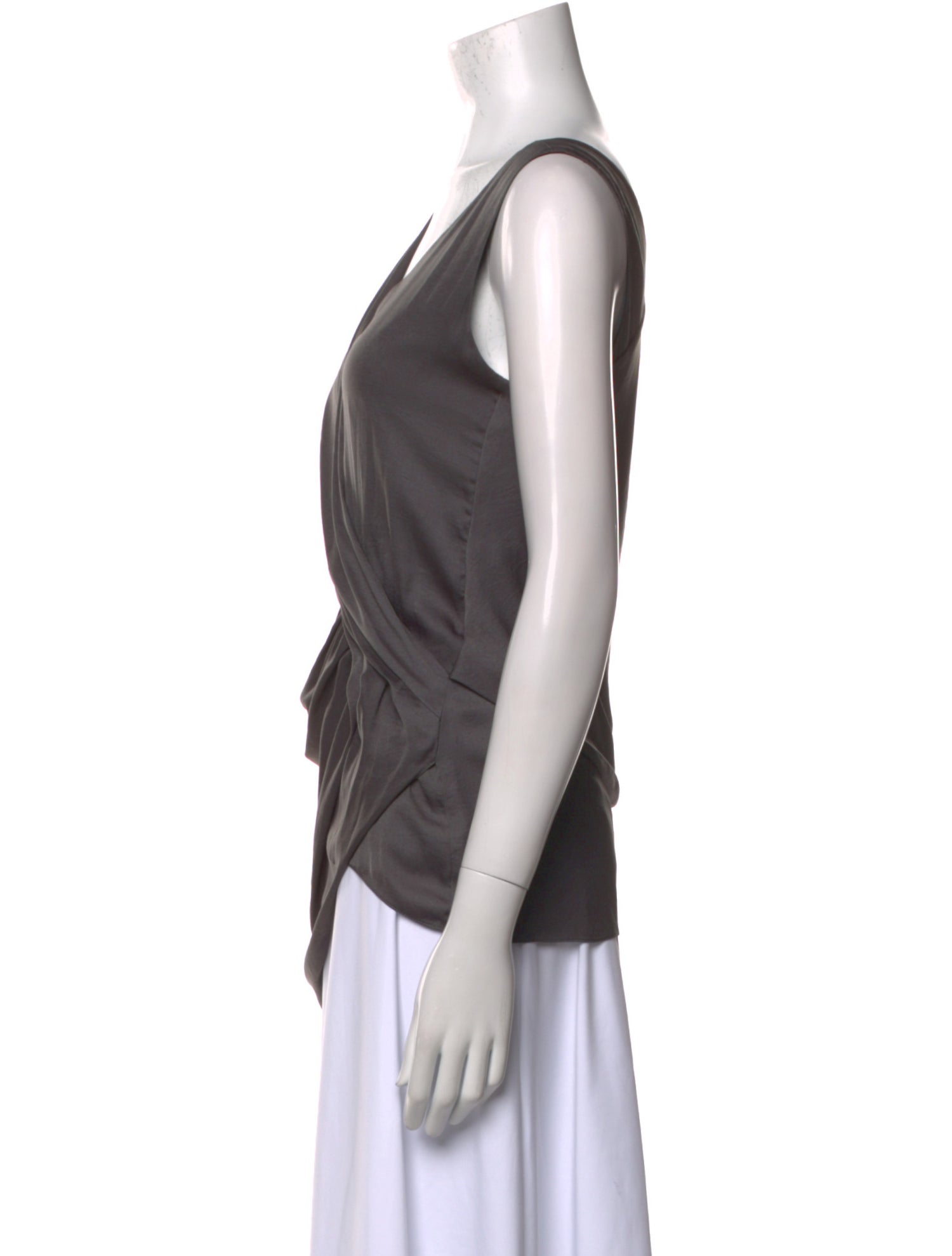 Helmut Lang Cowl Neck Short Sleeve Blouse