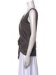 Helmut Lang Cowl Neck Short Sleeve Blouse