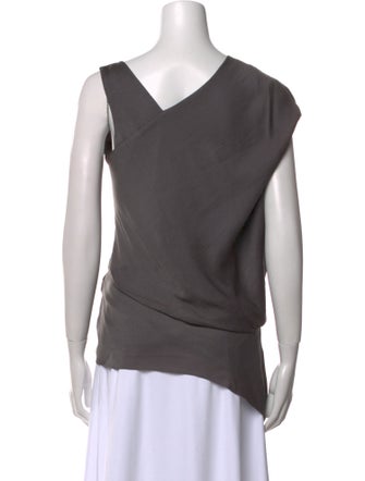 Helmut Lang Cowl Neck Short Sleeve Blouse