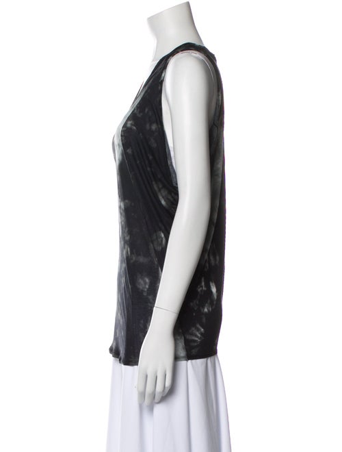 Helmut Lang Tie-Dye Print V-Neck Top