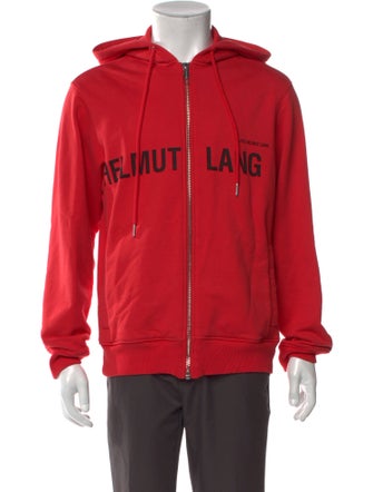Helmut Lang Graphic Print Crew Neck Hoodie