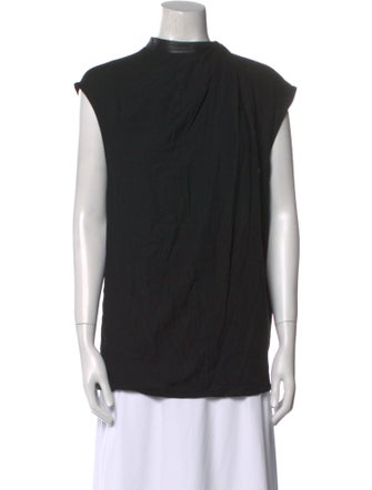 Helmut Lang Mock Neck Sleeveless Top