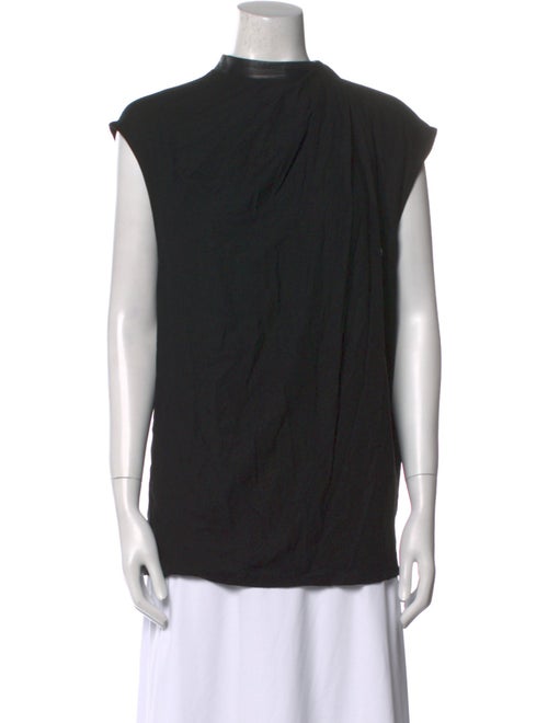 Helmut Lang Mock Neck Sleeveless Top