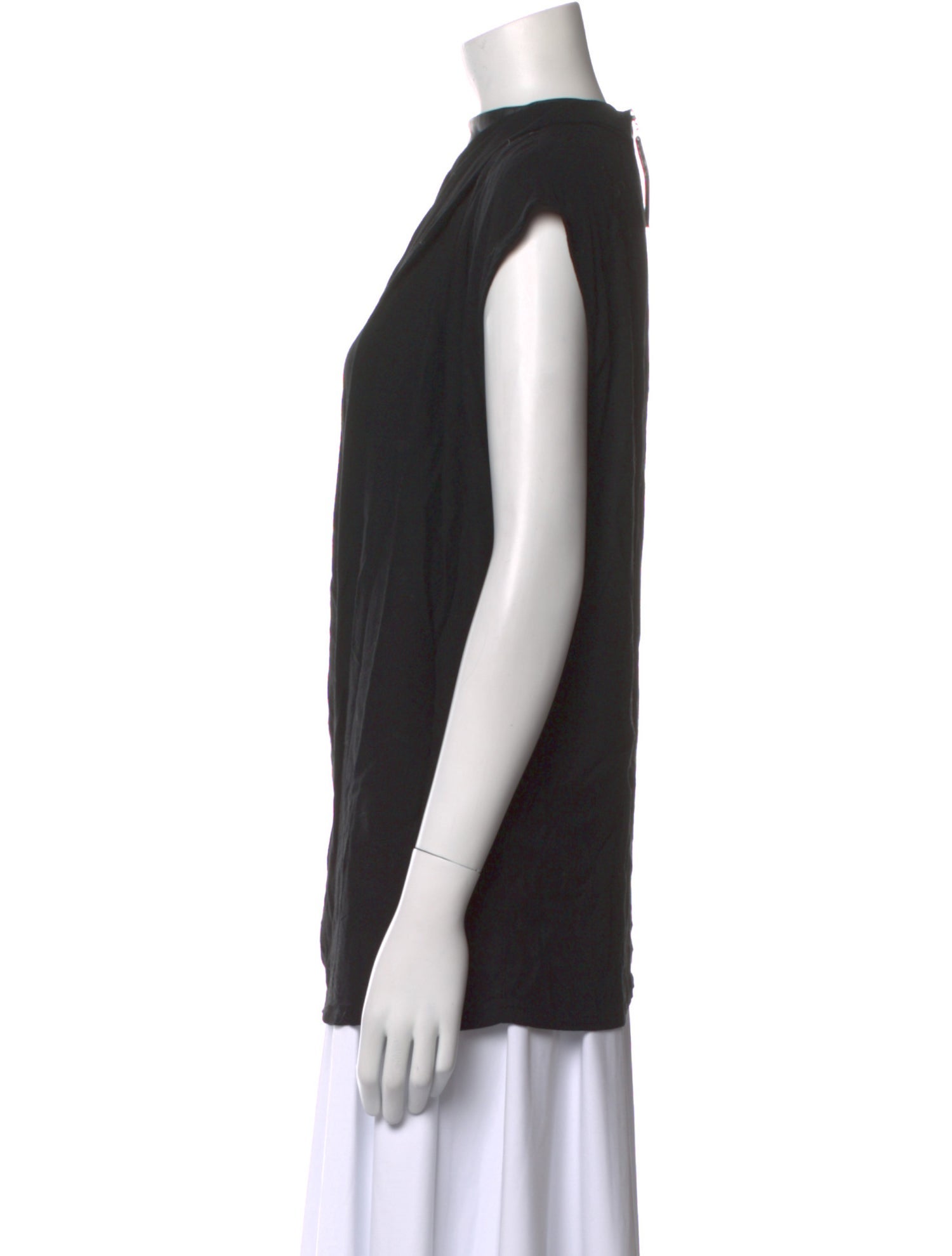 Helmut Lang Mock Neck Sleeveless Top