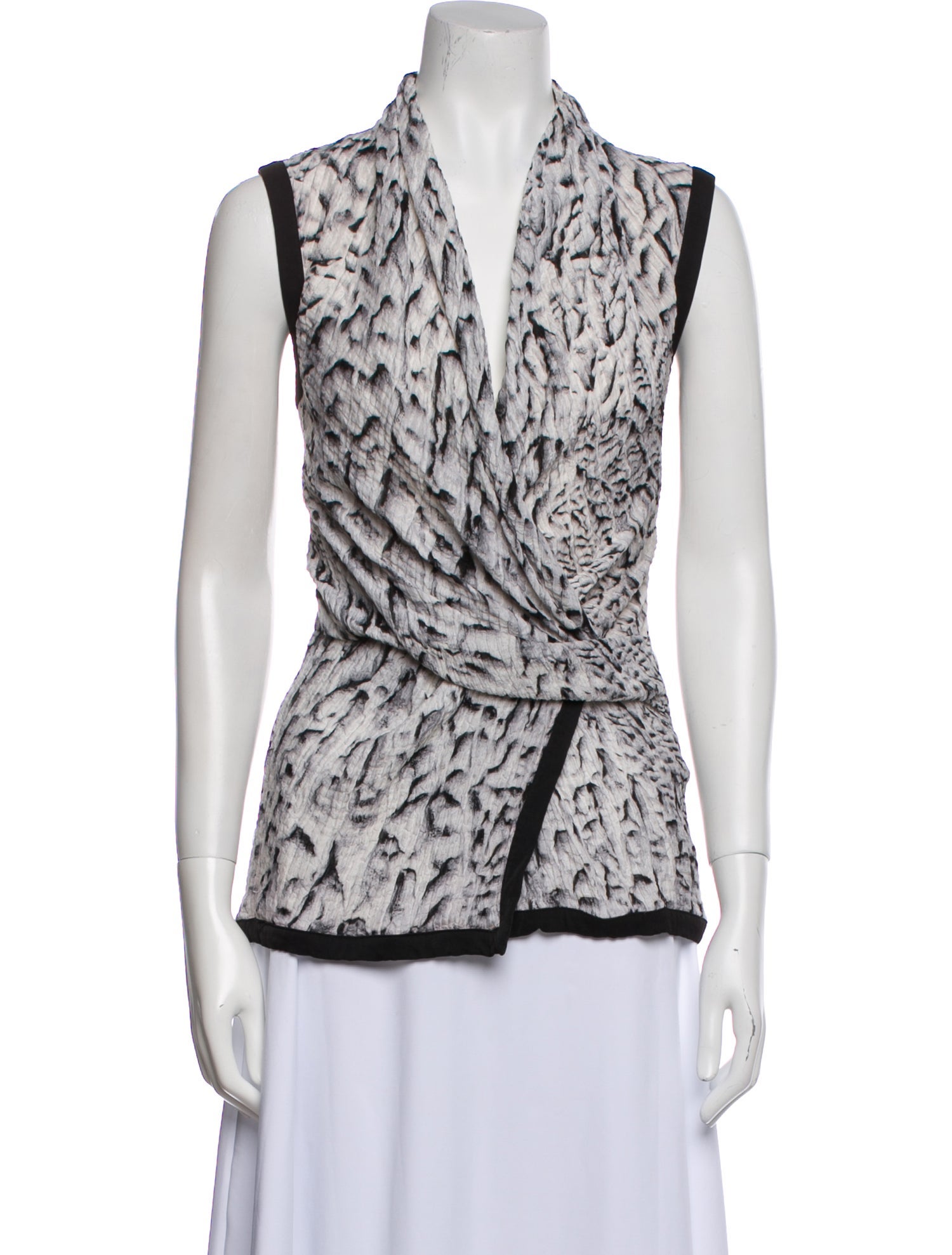 Helmut Lang Silk Printed Top