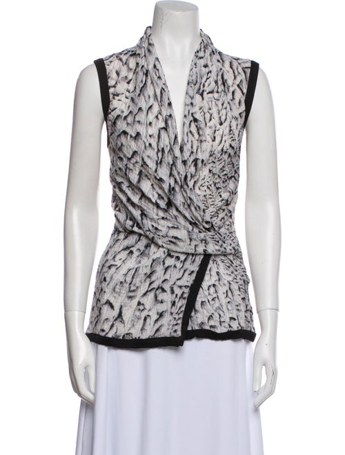 Helmut Lang Silk Printed Top