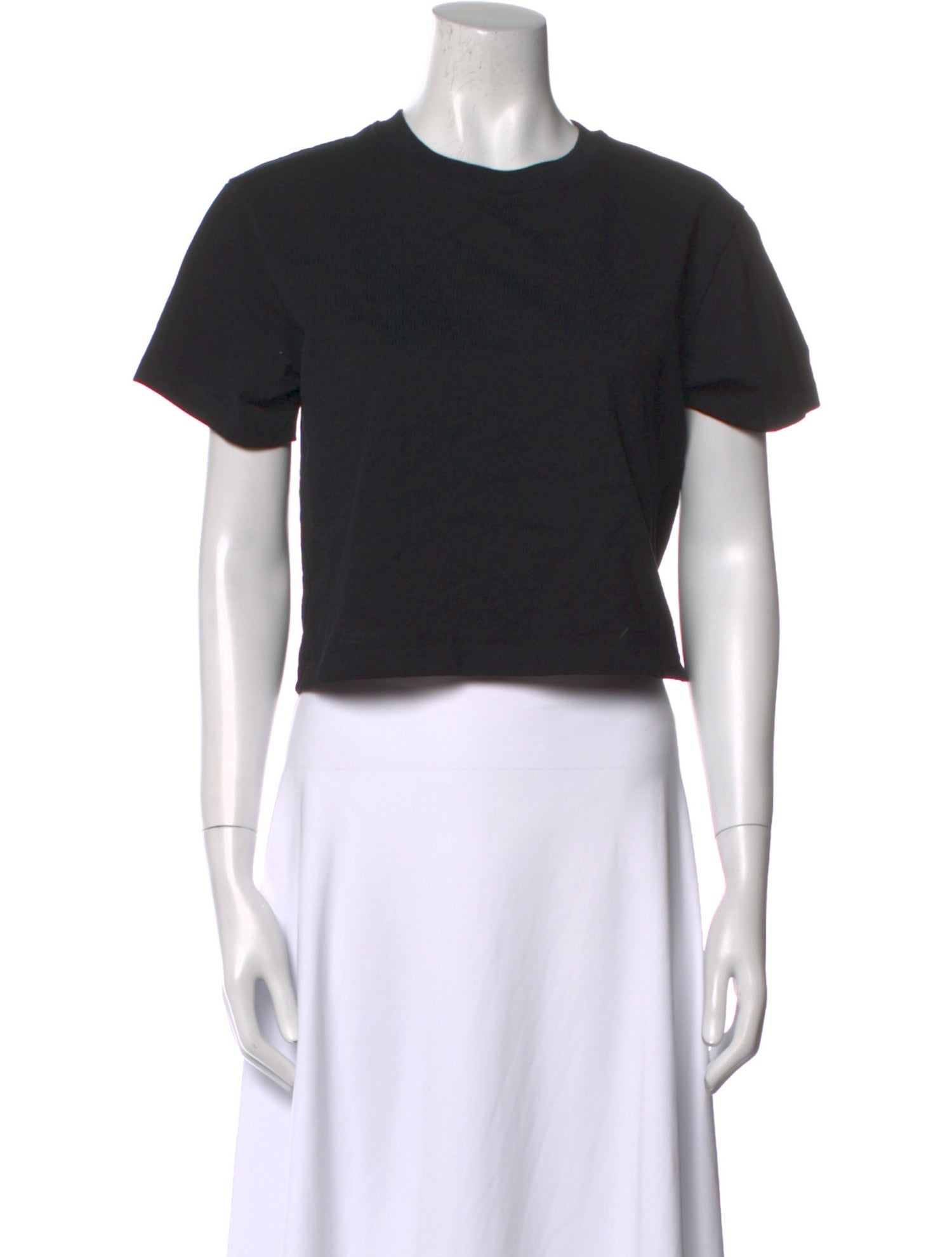 Helmut Lang Crew Neck Short Sleeve Crop Top