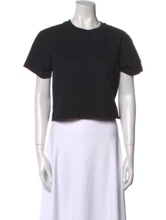 Helmut Lang Crew Neck Short Sleeve Crop Top