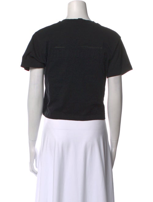 Helmut Lang Crew Neck Short Sleeve Crop Top