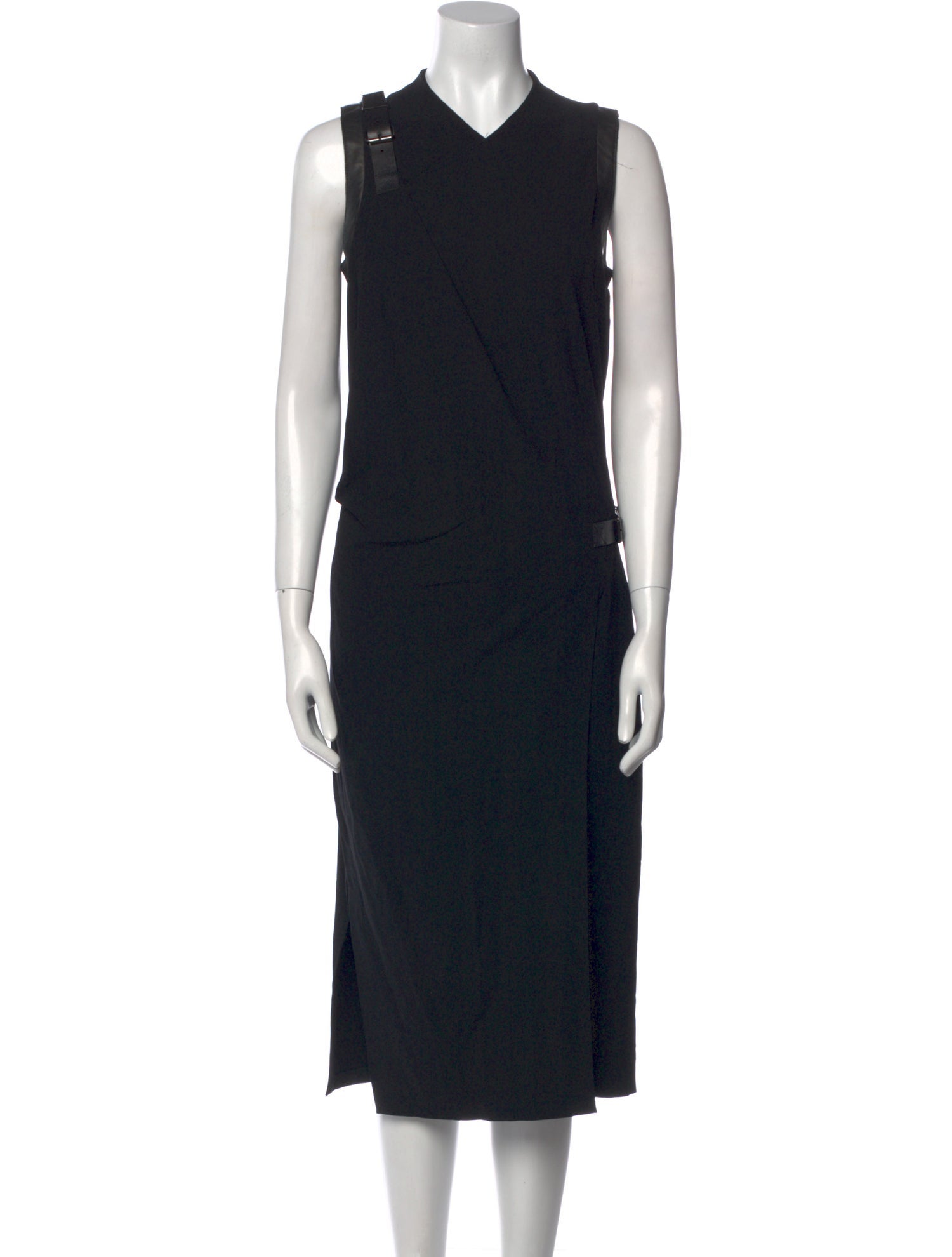 Helmut Lang V-Neck Midi Length Dress