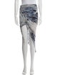 Helmut Lang Tie-Dye Print Midi Length Skirt